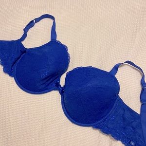 Boux Avenue blue laced bra size UK 36 FF NEVER WORN